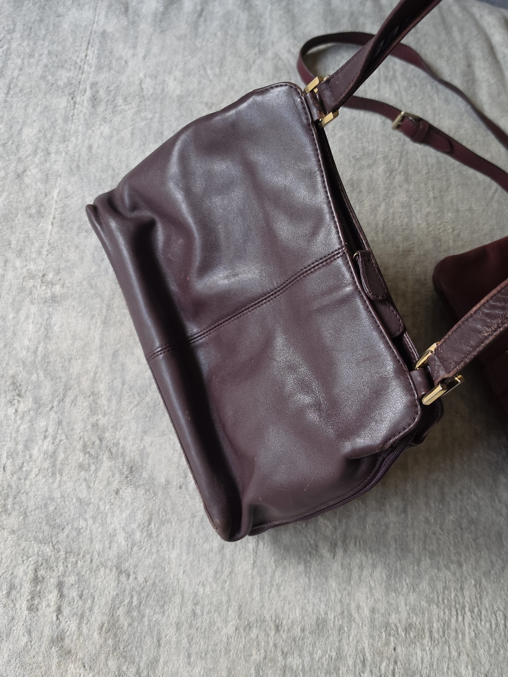 Etienne Aigner vintage oxblood burgundy leather shoulder bag set - Picture 4 of 11